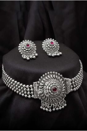 Collier d’argent de pierres NV0462