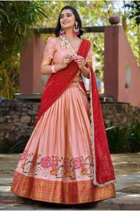 Lehenga Choli en coton avec broderie LC8451