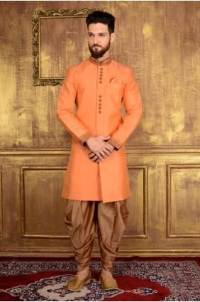 art pêche Banarasi soie semi-indo- occidentale indo- INW0022