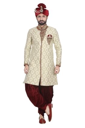 or brocked usure ethnique concepteur sherwani ready-made SHR00023
