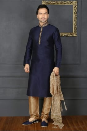 art bleu Banarasi usure ethnique soie kurta ready-made kurta payjama KUR0212