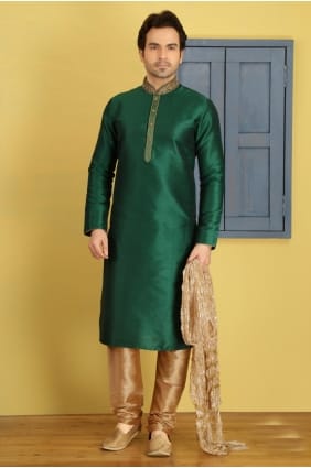 art vert Banarasi usure ethnique soie kurta ready-made kurta payjama KUR0218