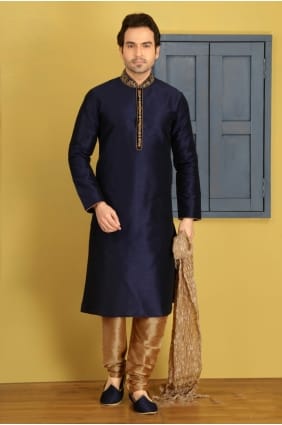 art bleu Banarasi usure ethnique soie kurta ready-made kurta payjama KUR0223
