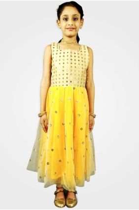 costume anarkali blanc en soie brute UMGAS0001