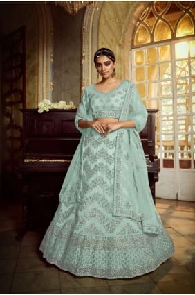 Vert De Mer Filet Doux Mariage Lehenga Choli LC3358