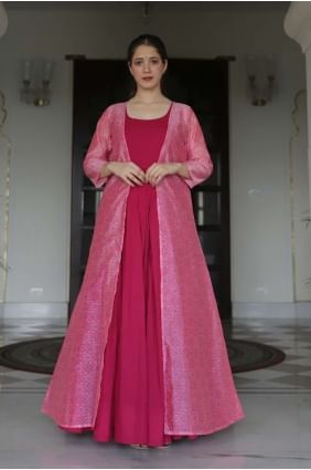 Robe De Soirée En Soie Rose Rani GW0140