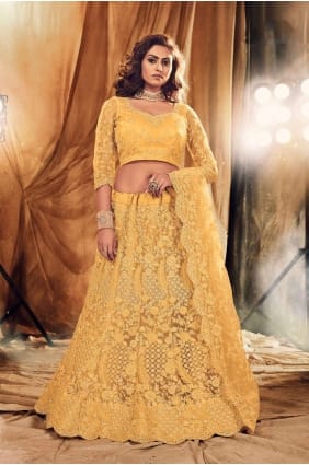 Filet Jaune Lehenga Choli lc3423