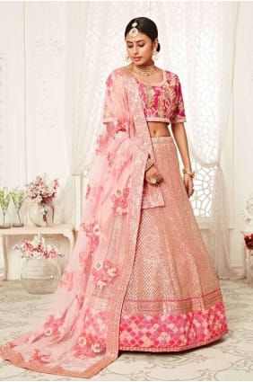 Dentelle Lehenga Choli En Rose LC3616