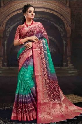 printed sari in rama SR17531