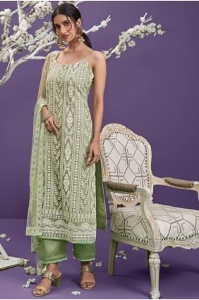 pista salwar kameez avec filet brodé SK14137
