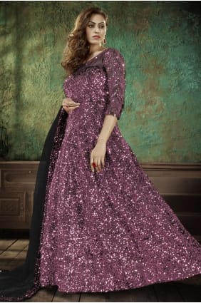 robe filet violet GW0292