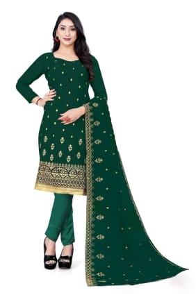 salwar kameez vert en georgette brodée SK14773