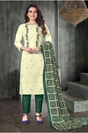 salwar kameez en soie avec imprimé SK14929