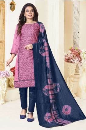 salwar kameez en soie avec imprimé SK14933