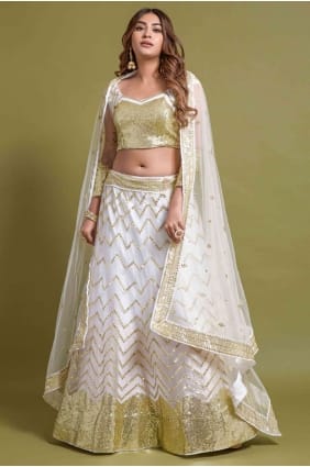 net brodé pista mariage lehenga choli avec dupatta LC6370