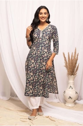 cotton cotton kurti with digital print KTI2304