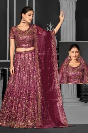 Filet Lehenga Choli avec broderie LC7646