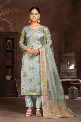 Salwar Kameez uni avec la main SK153967