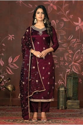 Tailleur pantalon droit en organza SK154014