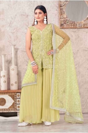 Costume Sharara brodé en georgette de Pista avec Dupatta SS1149