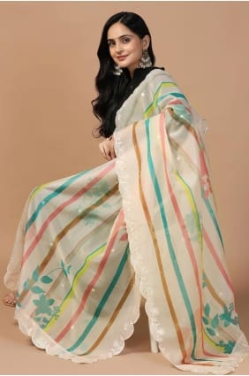 Costume droit noir en coton brodé SK154513