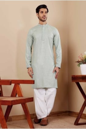 Viscose Brodée Pista Hommes Kurta KURR318