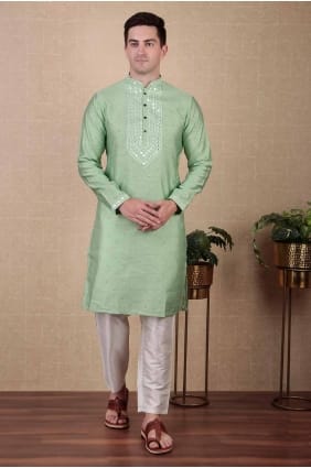 kurta homme jacquard avec broderie KURR346