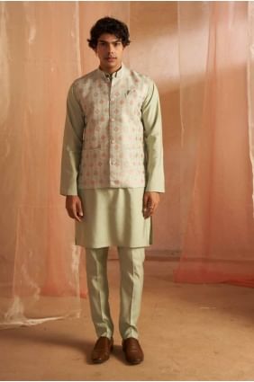 pista  printed men kurta in viscose KURR367
