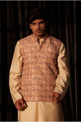 viscose viscose men kurta with printed KURR369