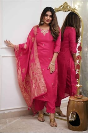 tailleur pantalon droit en soie brodée à gajri SK154794