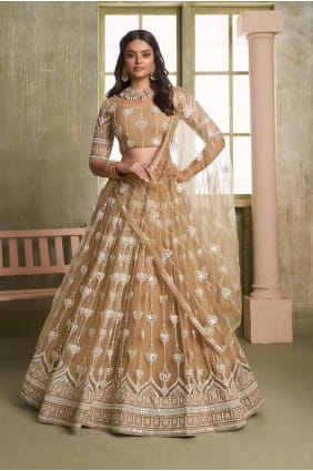 Résille chiqu lehenga choli en brodé LC8215