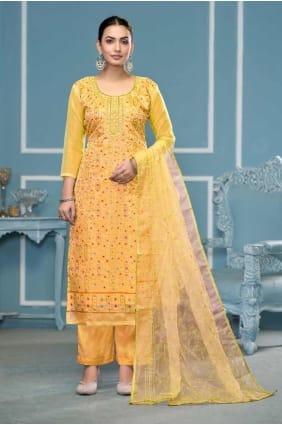 Tissage Salwar Kameez en soie Banarasi SK155347