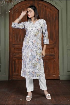 chikankari cotton yellow salwar kameez with dupatta SK155038