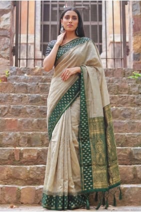 Sari Chiku en coton Zari SR30240