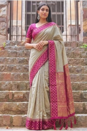 Sari Chiku en coton Zari SR30241