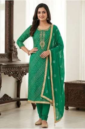 Ensemble salwar kameez Rama en coton imprimé SK159142