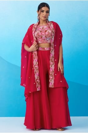 Ensemble palazzo en crêpe avec broderies PZ4509