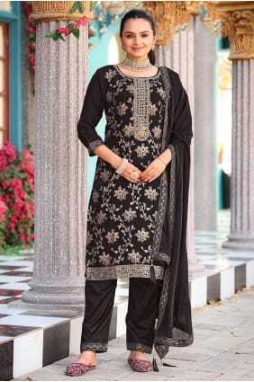Salwar Kameez Jacquard Jacquard brodé SK155900
