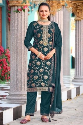 Salwar Kameez Jacquard Jacquard brodé SK155898
