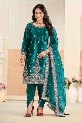 Ensemble Patiala Rama en velours brodé SK15678