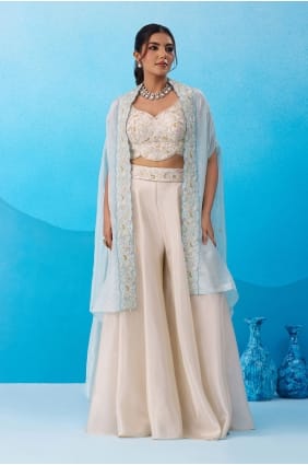 Ensemble palazzo en viscose avec broderies PZ4499