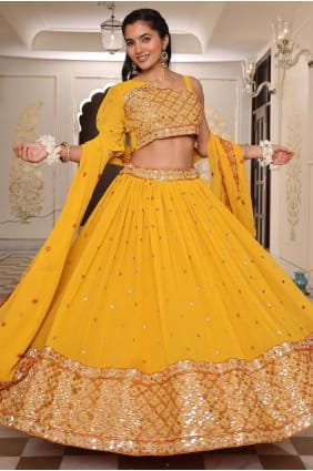 Lehenga Choli en georgette avec broderies LC8825