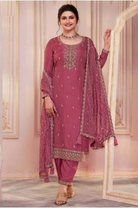 tailleur pantalon droit bordeaux clair en georgette avec broderies SK155120