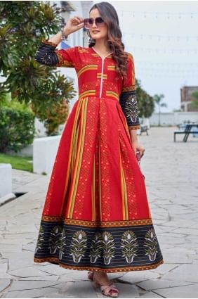 Robe longue en rayonne marron avec tissage GW1173