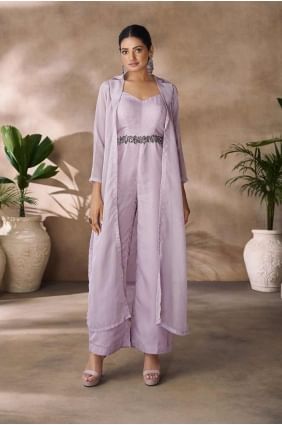 costume droit en organza avec imprimé numérique SK155296