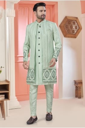 pista men kurta in art silk with embroidered KURR440