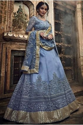 filet bleu poudre lehenga choli LCU2500