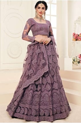 filet violet poussiéreux lehenga choli lc2525