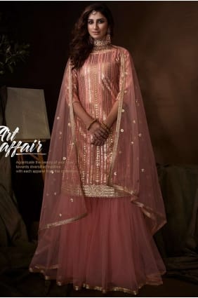 Costume Sharara Filet Pêche ss0349