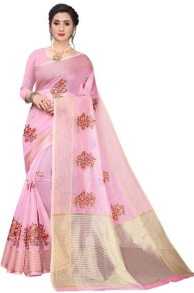 Saris en rose, filet de pêche avec tissage SR24959